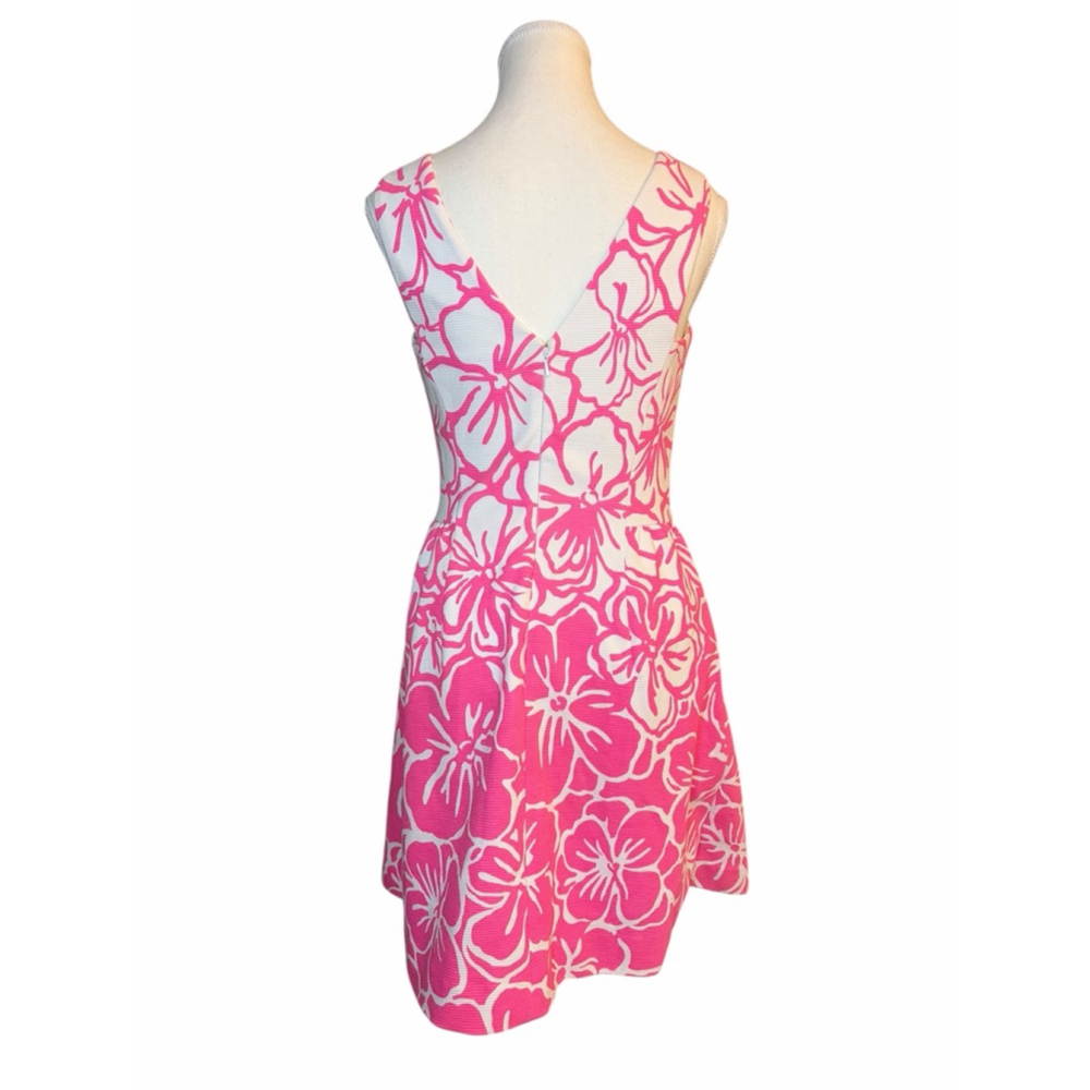 Lilly Pulitzer Bella Dress Strike a Posie Pink Floral Fit Flare M - Picture 3 of 11